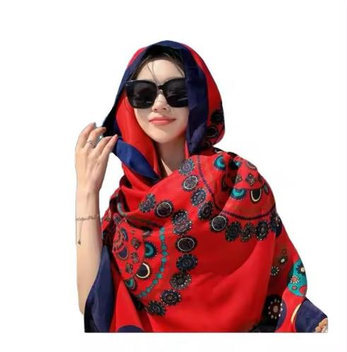 National Style Scarves Fashion Cotton & Linen Shawl Scarf Soft Warm  Outdoor Wrap Scarf For Women Wholesale