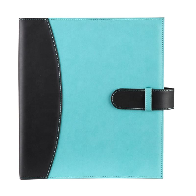 A4 Size Protective Leather Cover 3 Ring Binder Stationery Folders