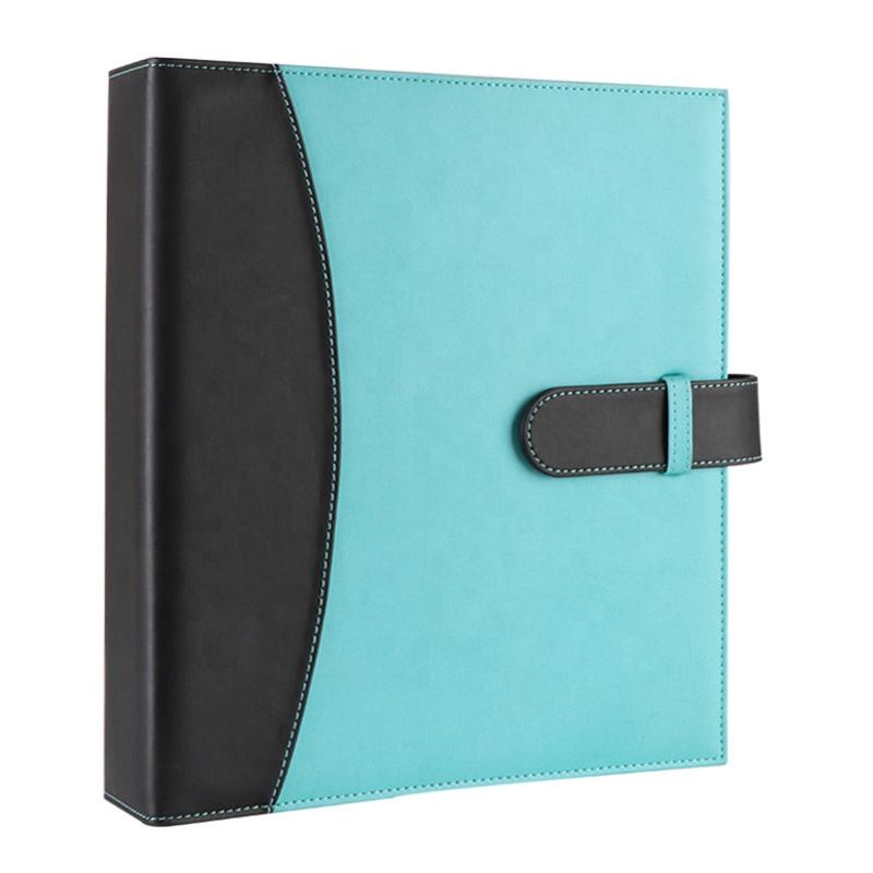 A4 Size Protective Leather Cover 3 Ring Binder Stationery Folders