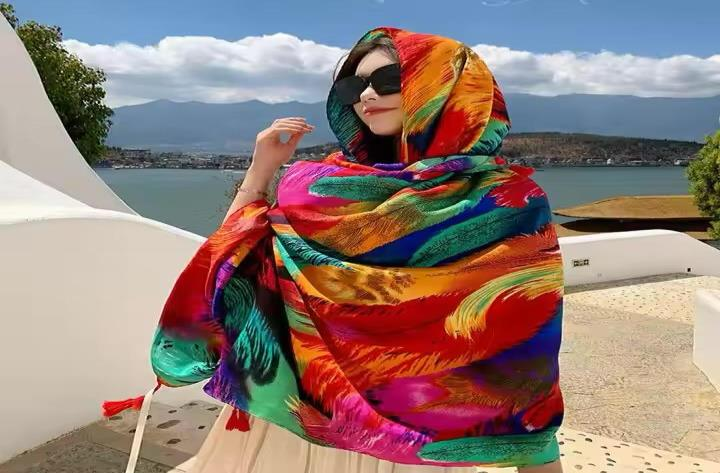 National Style Scarves Fashion Cotton & Linen Shawl Scarf Soft Warm  Outdoor Wrap Scarf For Women Wholesale