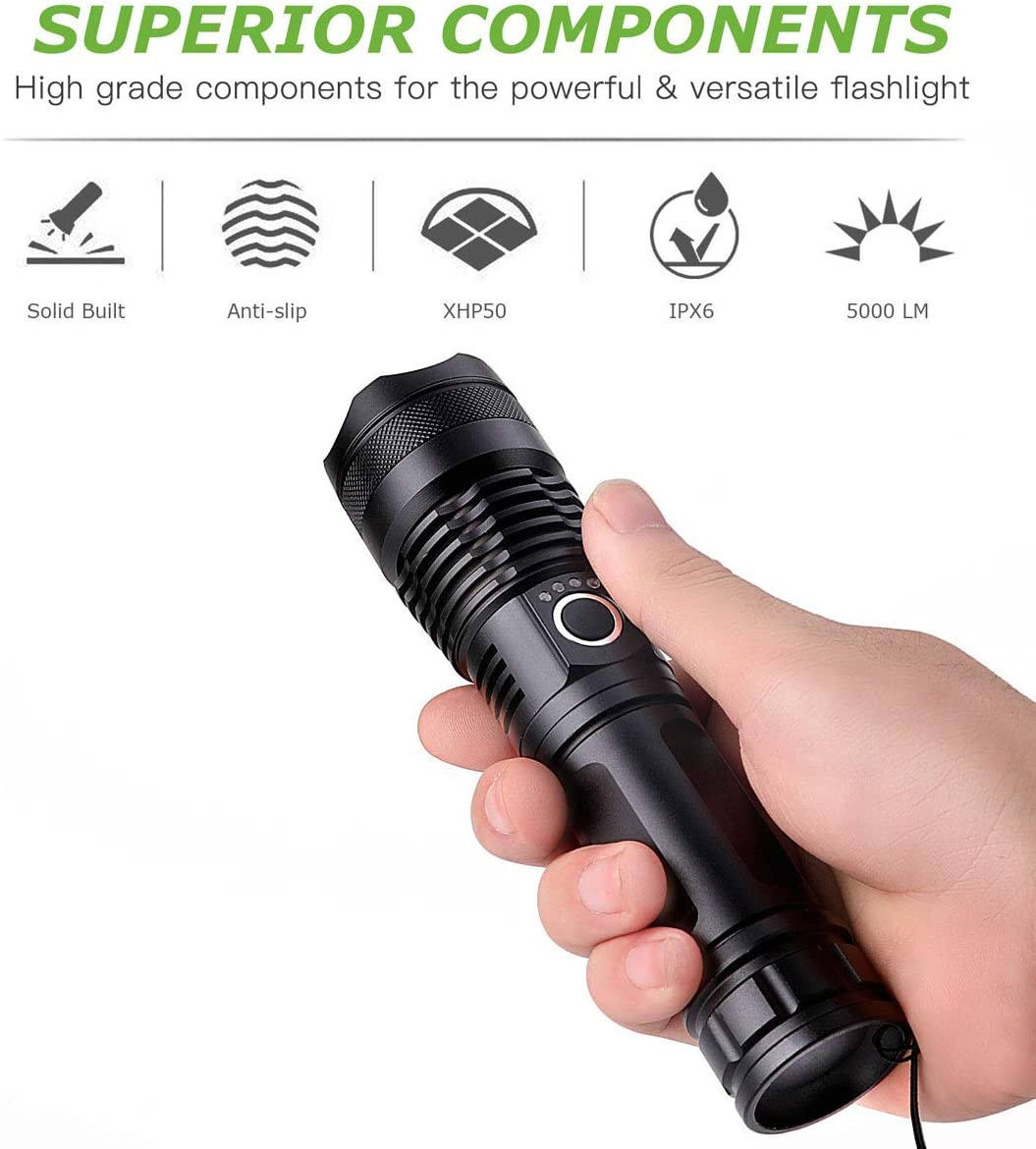 Rechargeable long-range searchlight night riding flashlight flashlights torches led LED outdoor light flashlight strong light