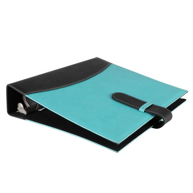 A4 Size Protective Leather Cover 3 Ring Binder Stationery Folders