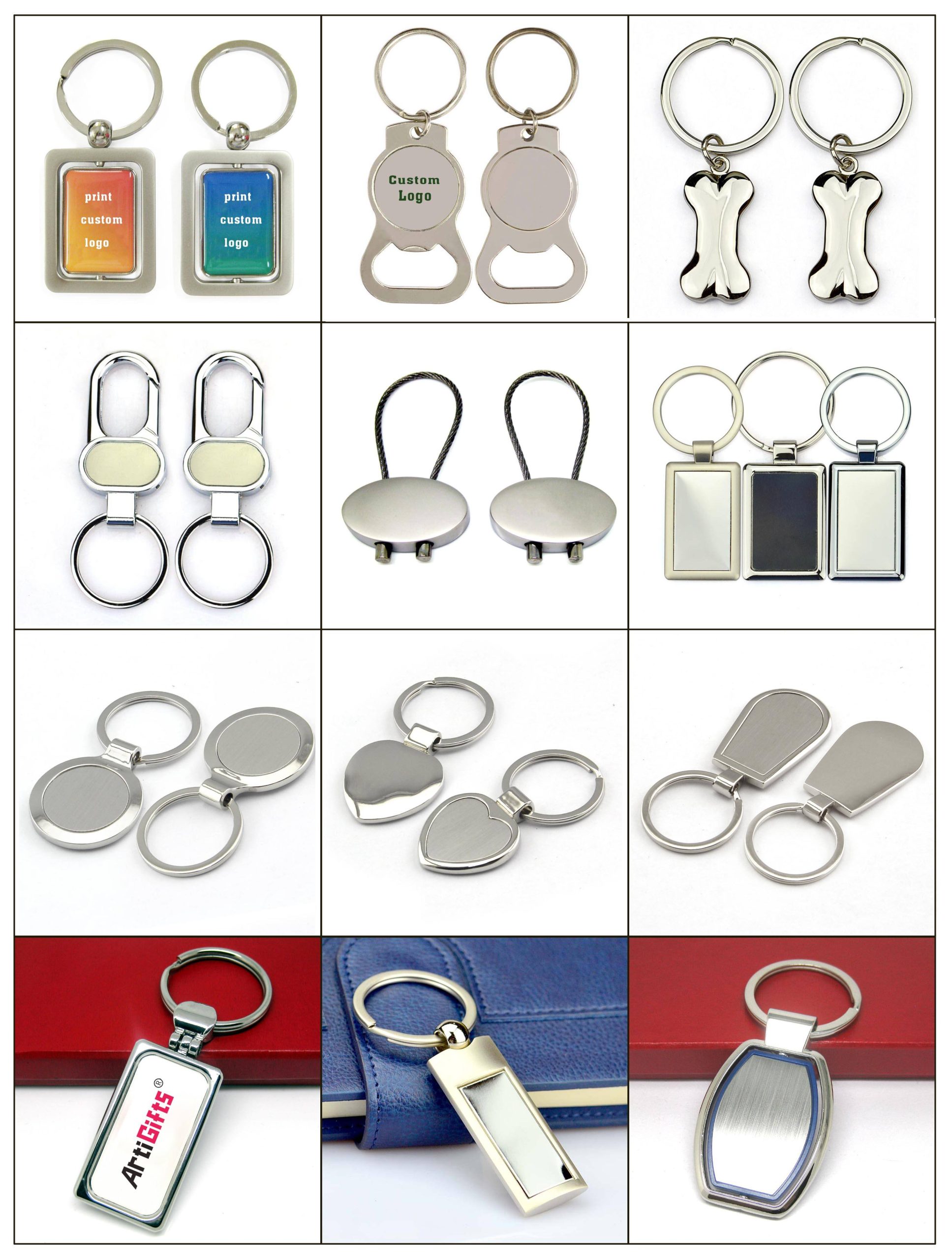 Business Gift Customization Handmade Engraved Custom Double Sided Word Blank Stainless Steel Keychain