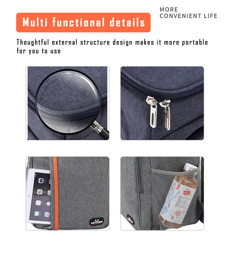 Waterproof Shoulder Strap Picnic Backpack Thickened Insulation Outdoor Ice Bag