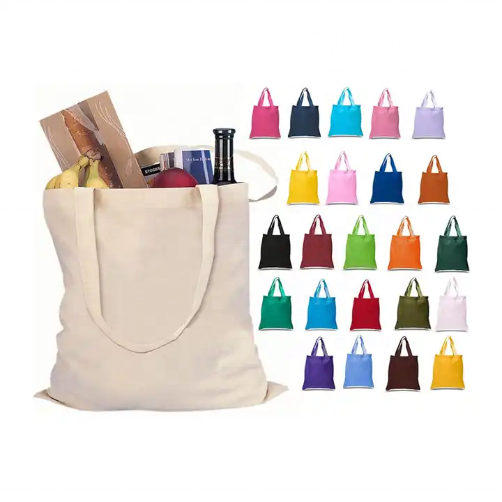 Reusable Designer Cloth Canvas Cotton Shopping Tote Bag With Custom Logo Printed