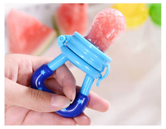 Bpa-free Baby Teether Soother Teething Toy Soft Safe Silicone Pouches Silicone Baby Fresh Fruit Food Feeder Pacifier for Infant