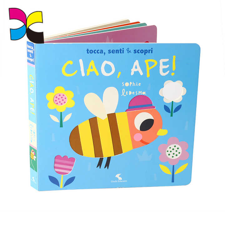 Full Color Environmental soy bean ink Printing Custom Board Flap Books For Kids