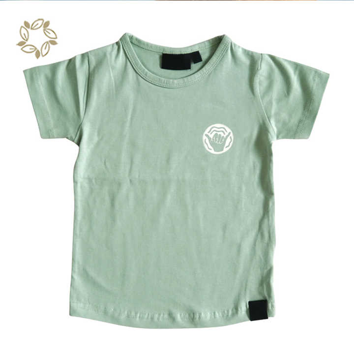 Organic cotton boys tshirts custom kids tshirts with logo cool Children T- shirt kids Crew Tee top