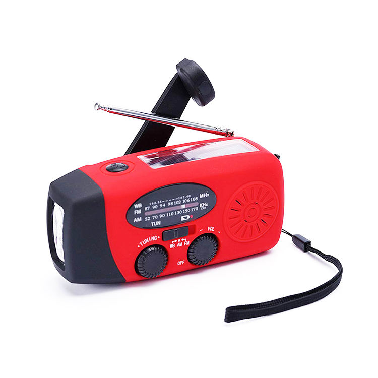 Small Radio Emergency Solar Hand Crank 2000mAh