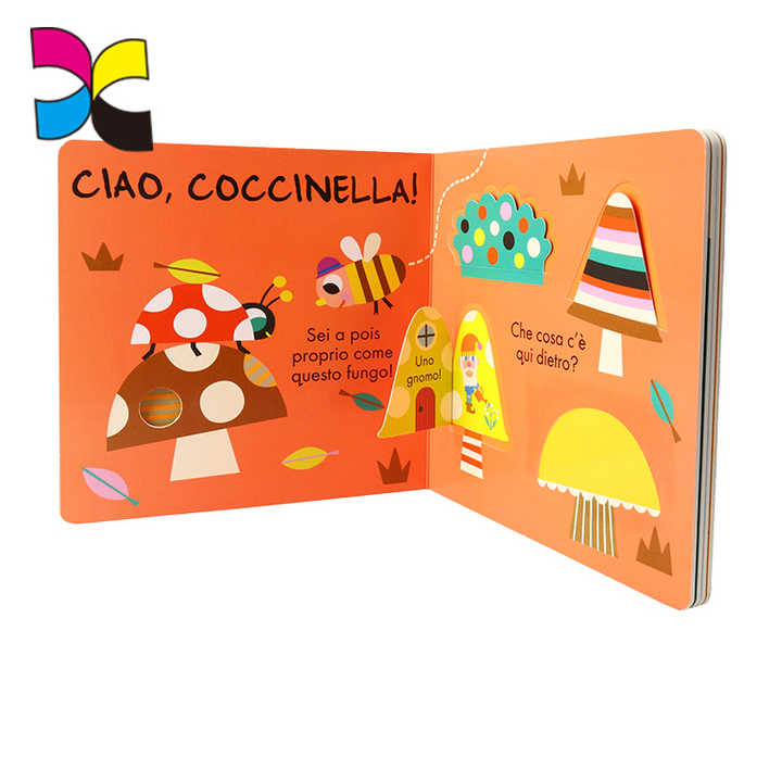 Full Color Environmental soy bean ink Printing Custom Board Flap Books For Kids