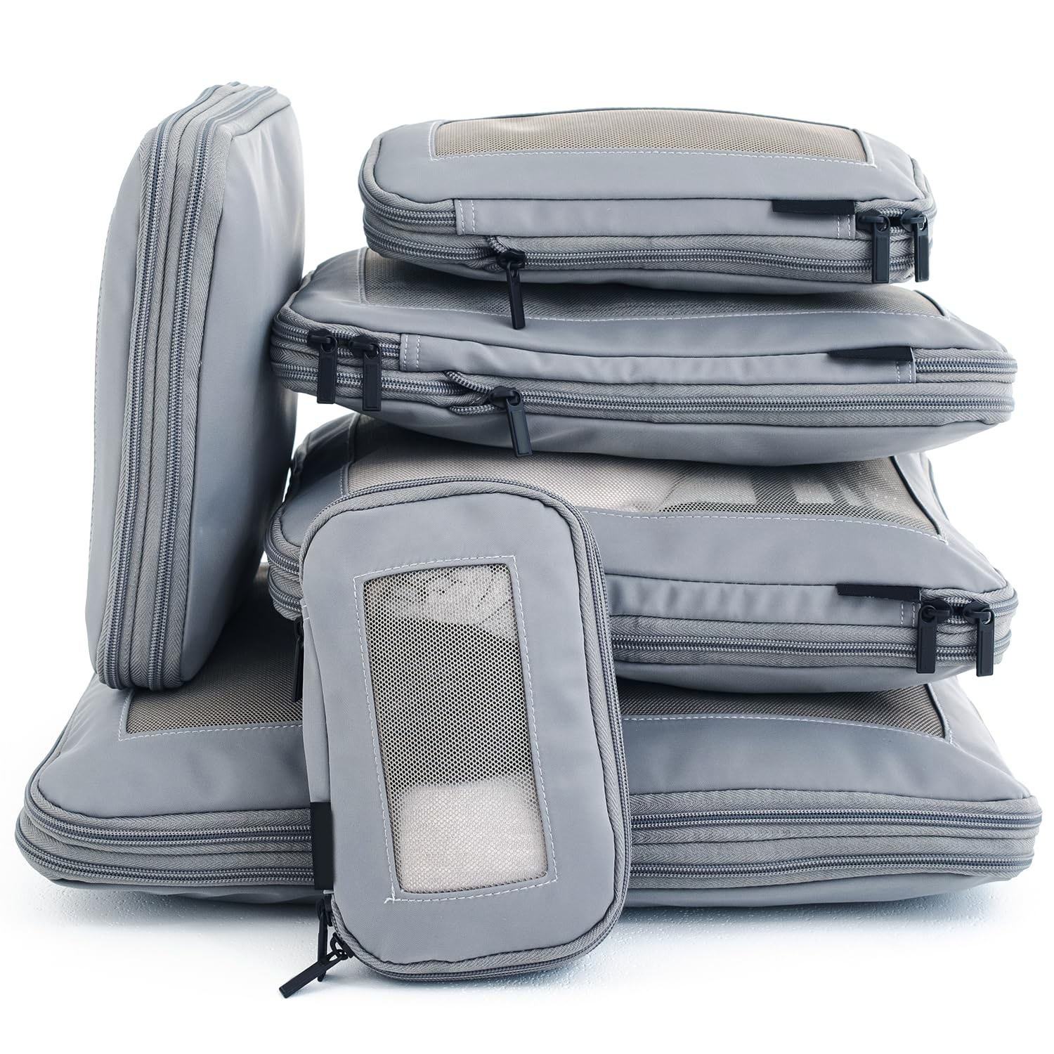 4/6 Set Storage Compression Packing Cubes Strong Zipper