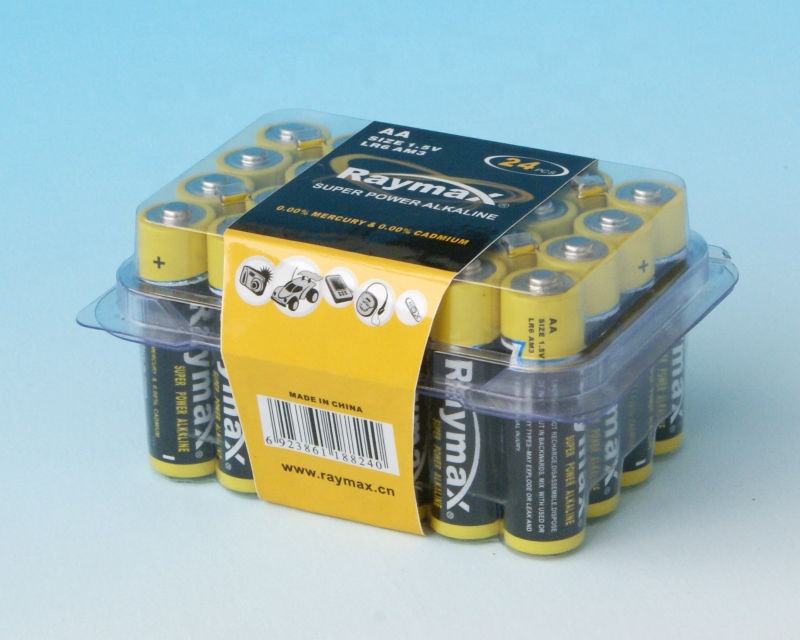 PVC Box 24pcs Batteries Alkaline aa Primary Batteries