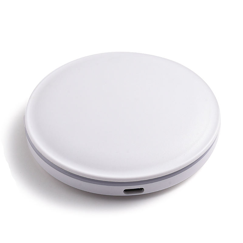 Desk Cosmetic Mirror Travel Chargeable LED Light Magnifying Makeup Compact Pocket Mirror