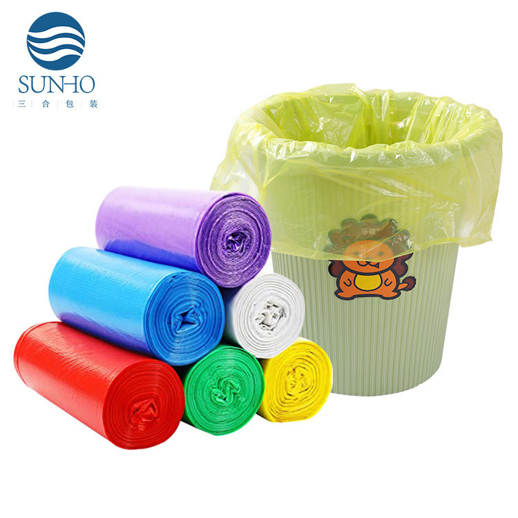 Outdoor Rubbish Bag In Rolls Polyethylene Refuse Sacks Biodegradable Trash Bags