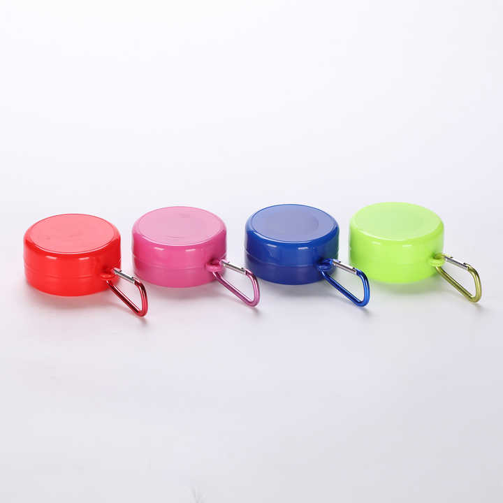 Plastic 200ML 6.7 OZ Telescopic Retractable Collapsible Folding Foldable Reusable Outdoor Camping Travel Cup With Pill Box