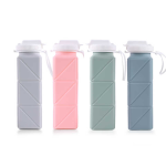 Reusable Leakproof 620ml Silicone Kids Water Bottle Gym Outdoor Running Sport Collapsible Water Bottle