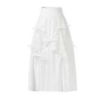 Featured design white women skirts wholesale bulk ladies long maxi pleated  skirts for girls satin skirts