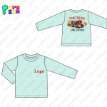 Hot Stamping Long Sleeve Boy Shirts Cotton Custom Shirt For Hunting Boy