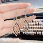 Shiny Earring Luxury Party New Trend Gold Plated Fashion Geometric Earrings