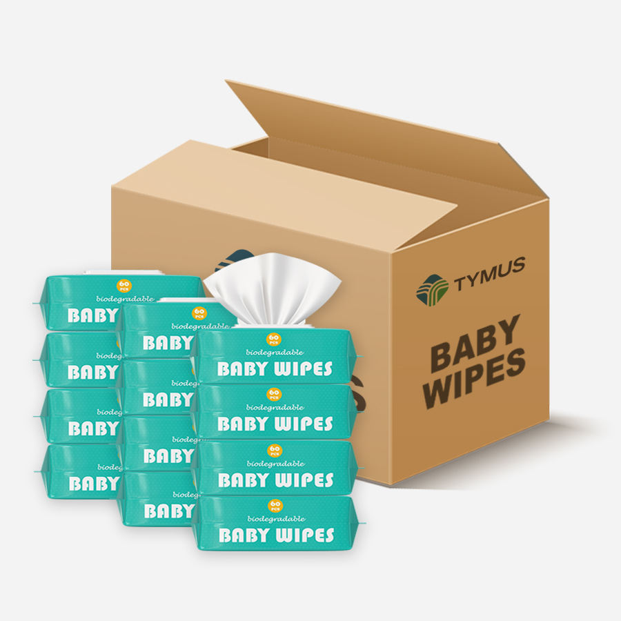 Natural care sensitive baby wipes unscented plastic-free original wet wipes baby