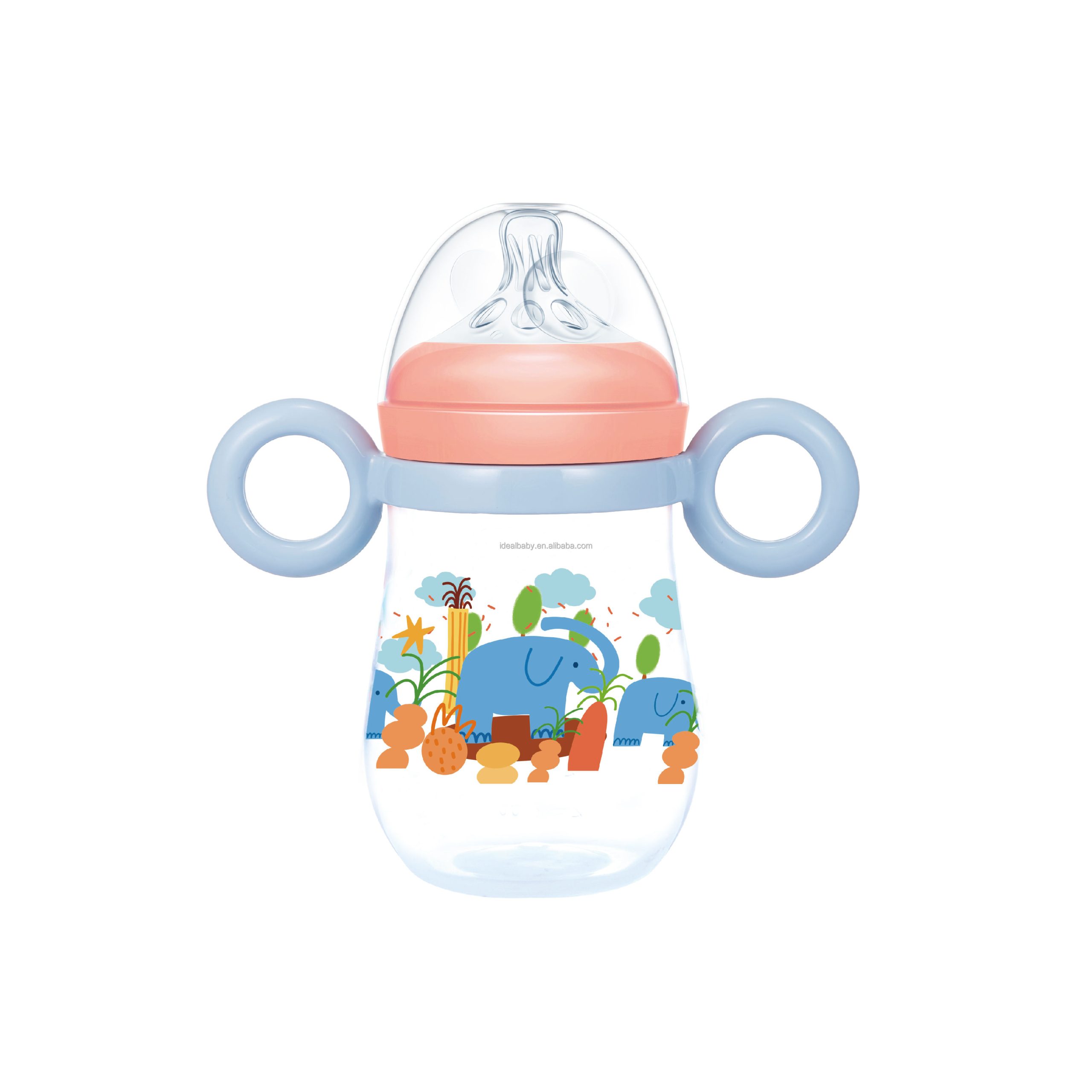 Baby Feeding Bottle With Handle, Plastic Baby Bottle,BPA Free Baby Feeding Bottle