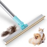 Dog Hair Remover Carpet Scraper and Brush Adjustable 55″ Long Handle Carpet Rake for Pet Hair Removal