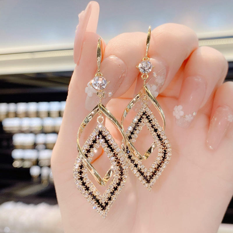 Shiny Earring Luxury Party New Trend Gold Plated Fashion Geometric Earrings