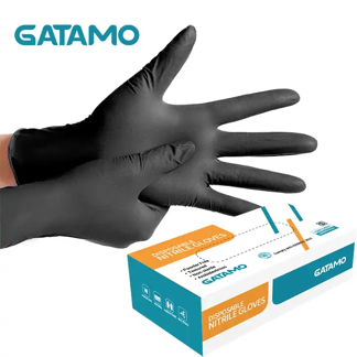 G9 Cheap Exam guantes de nitrilo Box 4mil 6mil Black Nitrile Gloves Pure Examination food disposal powder free nitrile gloves