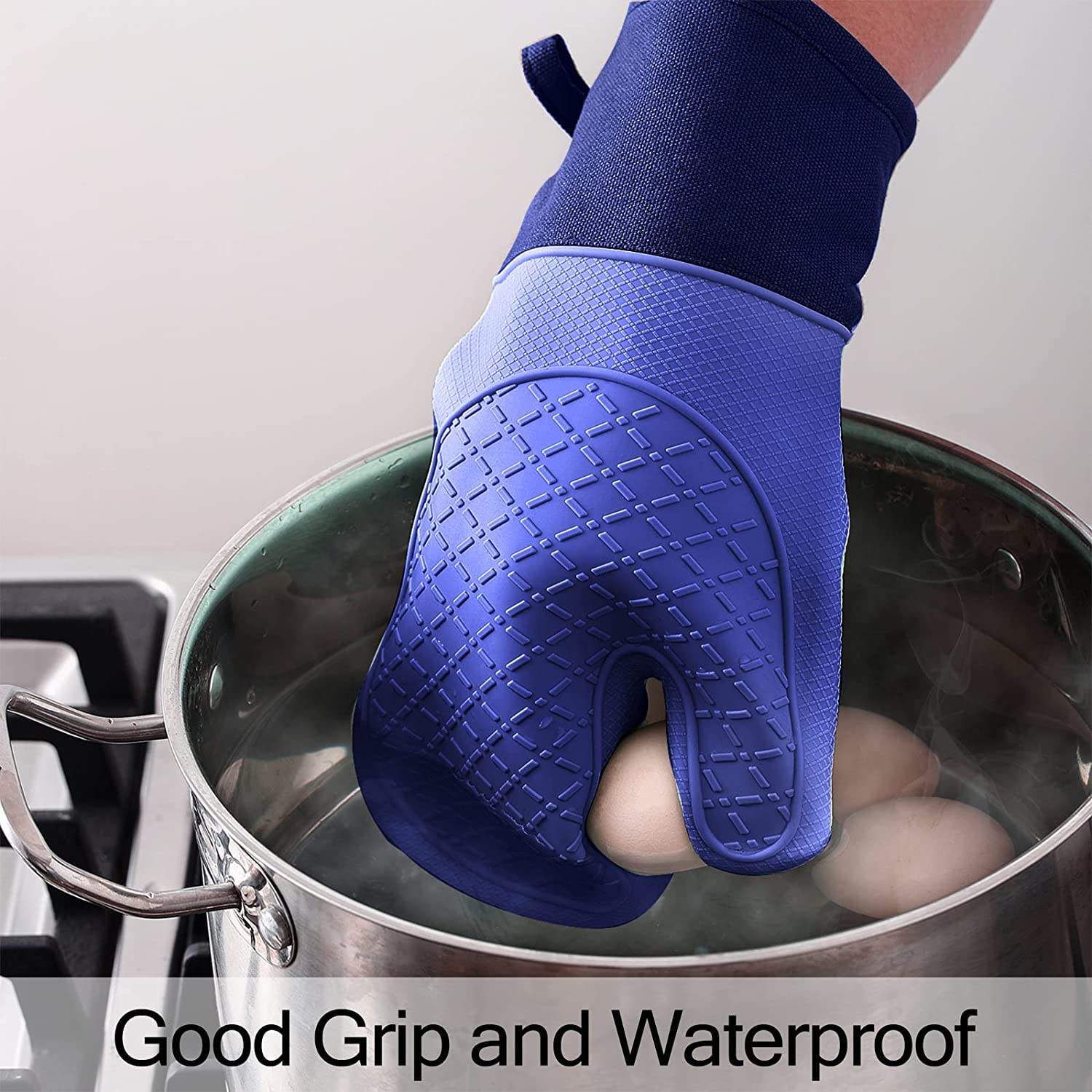 Molded silicone print silicone microwave gloves kitchen BBQ gloves