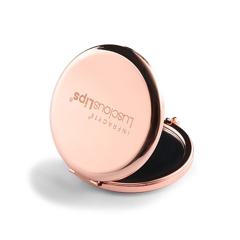 Round Cosmetic Makeup Pocket Mirror Portable Mini Rose Gold Custom Logo Hand Mirror