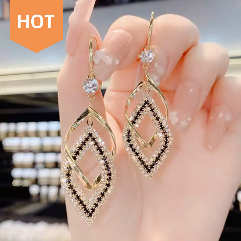 Shiny Earring Luxury Party New Trend Gold Plated Fashion Geometric Earrings