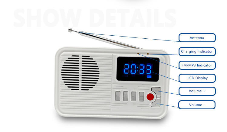 Solar hand crank emergency Automatic Tunning DIGITAL LCD DISPLAY Portable Shortwave Radio