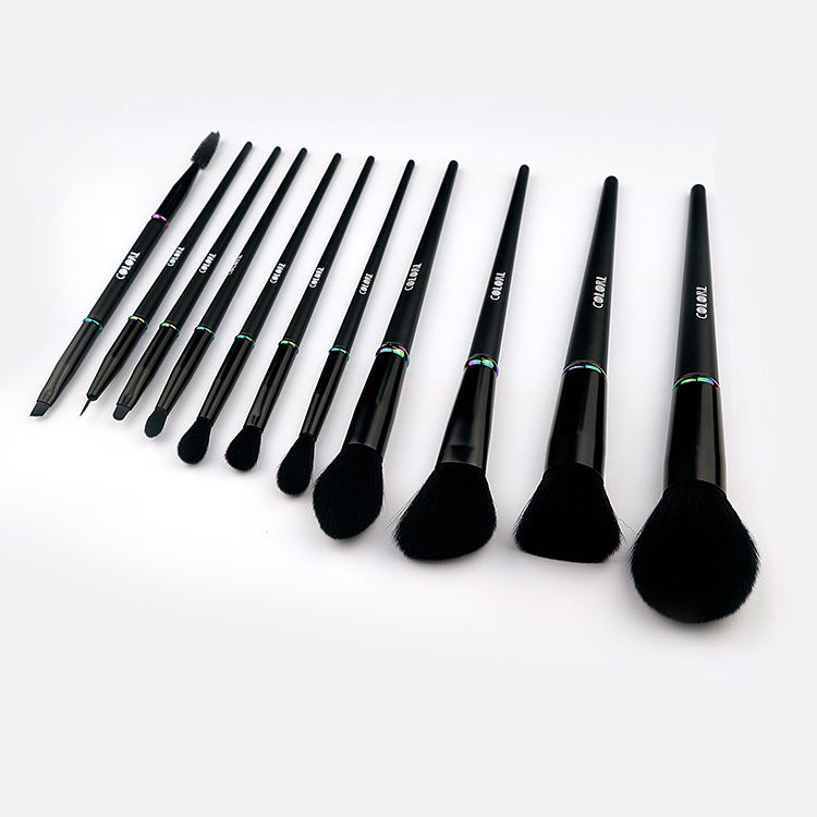 High Quality Make Up Brushes Wholesale Foundation Powder Eye Shadow Brush Set Makeup Custom Private Label Black Makeup Brush Set