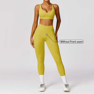 Gym Clothing Activewear 2 Pieces Fitness Workout Yoga Stretchy Scrunch Butt Yoga Wear Sets For Women