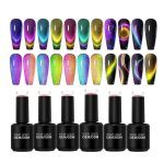 9D Cat Eye Gel Nail Polish Magnetic Gel Polish Red Galaxy Holographic Soak Off Gel Nail Polish for Nail Art