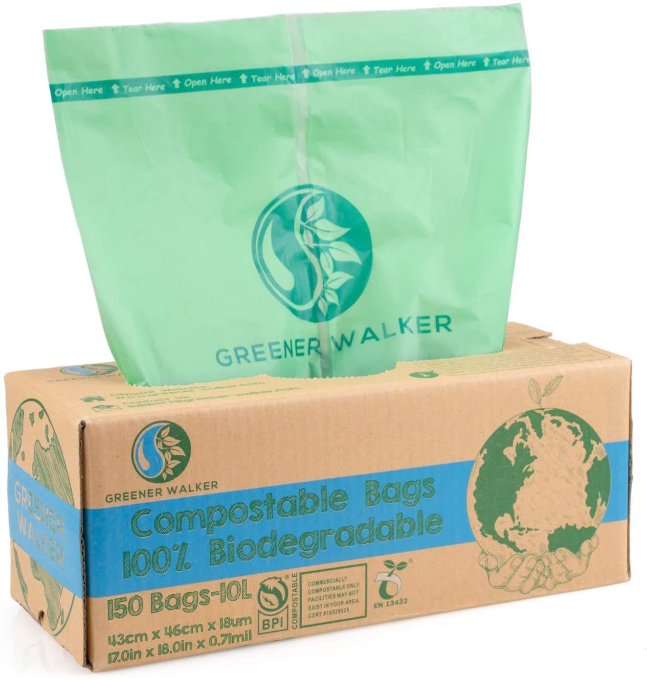 Biodegradable and Compostable Bin Liners Trash Bags on Roll