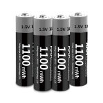 1100 MWH USB Rechargeable 1.5V AAA Lithium Batteries