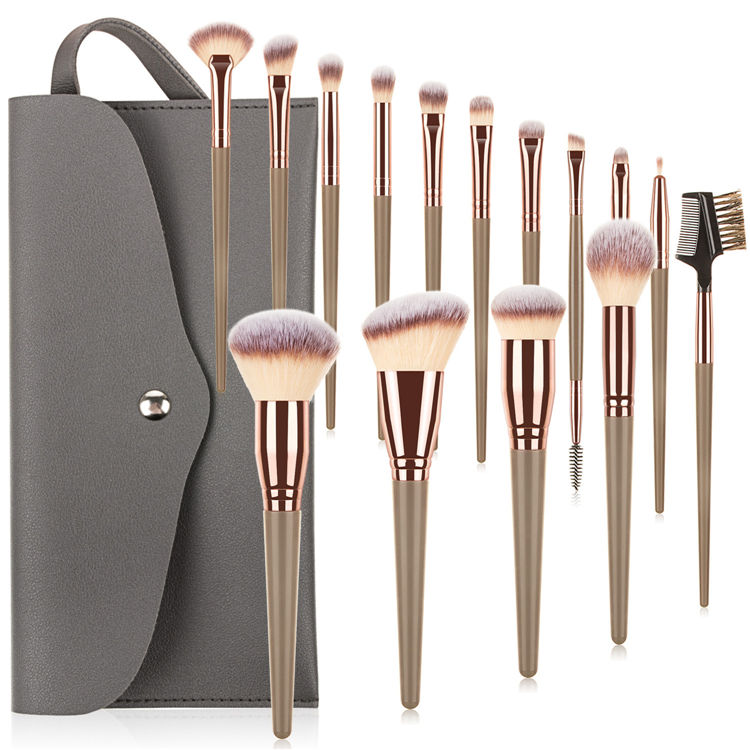 Synthetic Korean Brown Foundation Eye Makeup Brushes 7/10/15 Pcs Makeup Brush Set