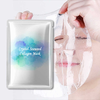 Crystal Seaweed Face Organic Collagen Brightening Cosmetic Sheet Whiten Facial Mask