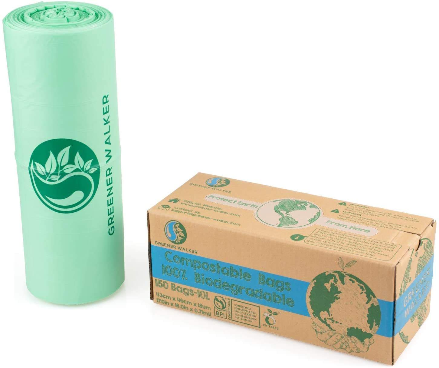 Biodegradable and Compostable Bin Liners Trash Bags on Roll