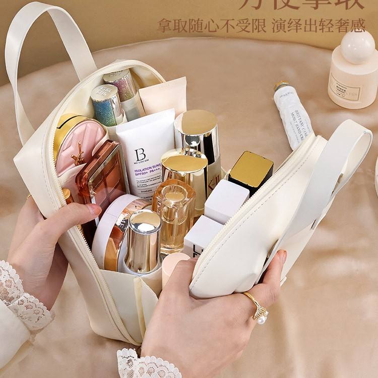 Luxury Leather Toiletry Travel Makeup Cosmetic Bags Fashion Women Case