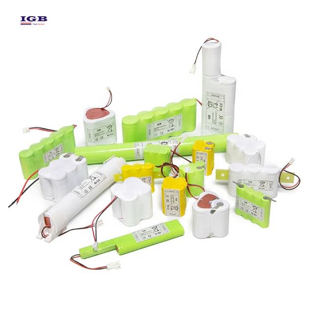 3.6V 4.8V 7.2v NiMh Battery Pack 1800mAh rechargeable Battery for emergency light