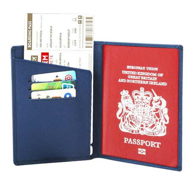 high quality waterproof passport cover genuine leather travel passport holder