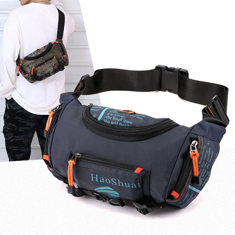 Sports Tactical Fashion headphone jack Chest Bag Waterproof Large capacity Nylon crossbody bag men messenger sling bag for men