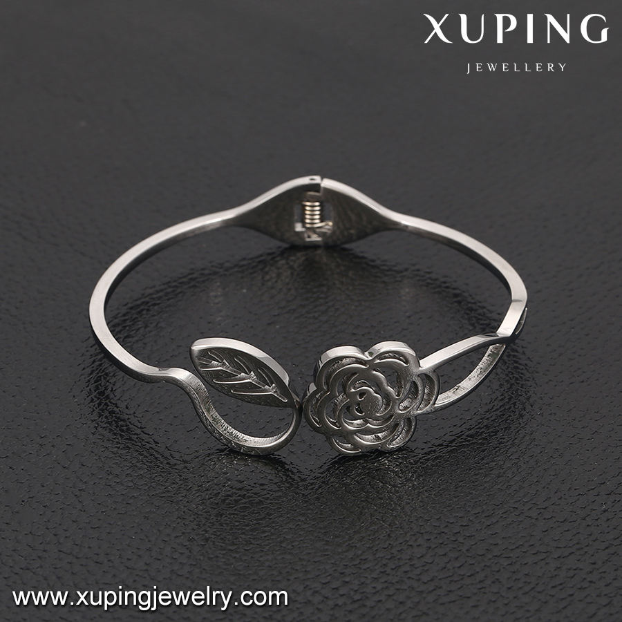 51514-top quality fashion jewelry steel flower pakistani bangles