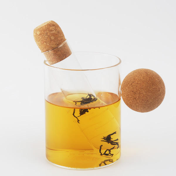 Unique Tube Shape Durable Borosilicate Glass Tea unique glass tube tea infuser with cork lid