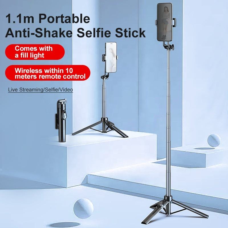 mobile phone desk stand Handy High-quality Mini Selfie Stick Tripod Wireless Remote For Mobile phones Live-streaming A33-0.8M