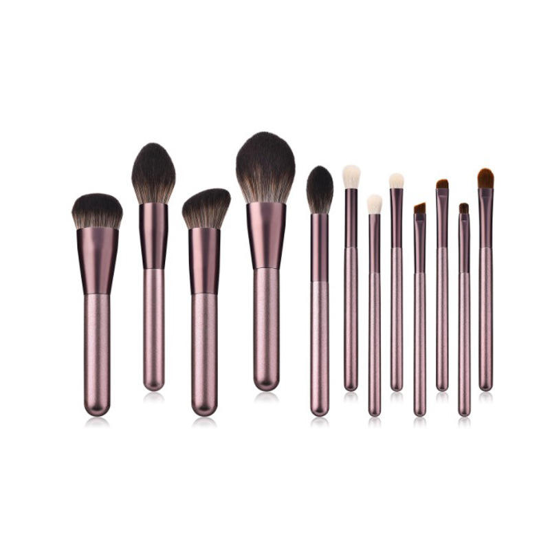 Professional 12 Pcs Makeup Brush Set With Storage Bags Bucket Makeup Artists Brush Set Powder Blusher Brushes