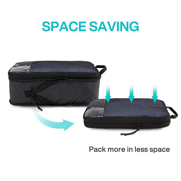 6 set compression suitcase luggage organizer for travel expandable packing cube storage pouch