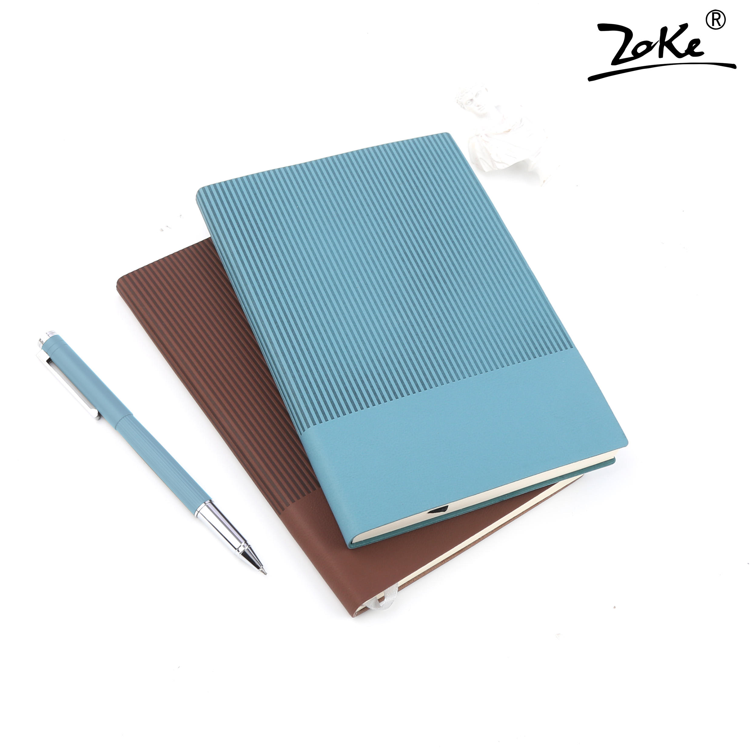 Personalized Printed Pu Leather Custom A5 Hardcover Dotted Lined Notebook With Logo